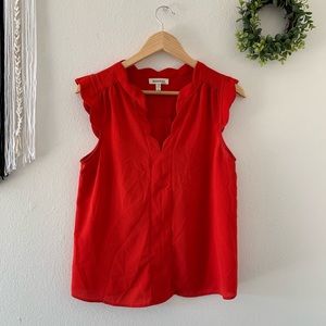 Monteau Los Angeles scalloped tank top